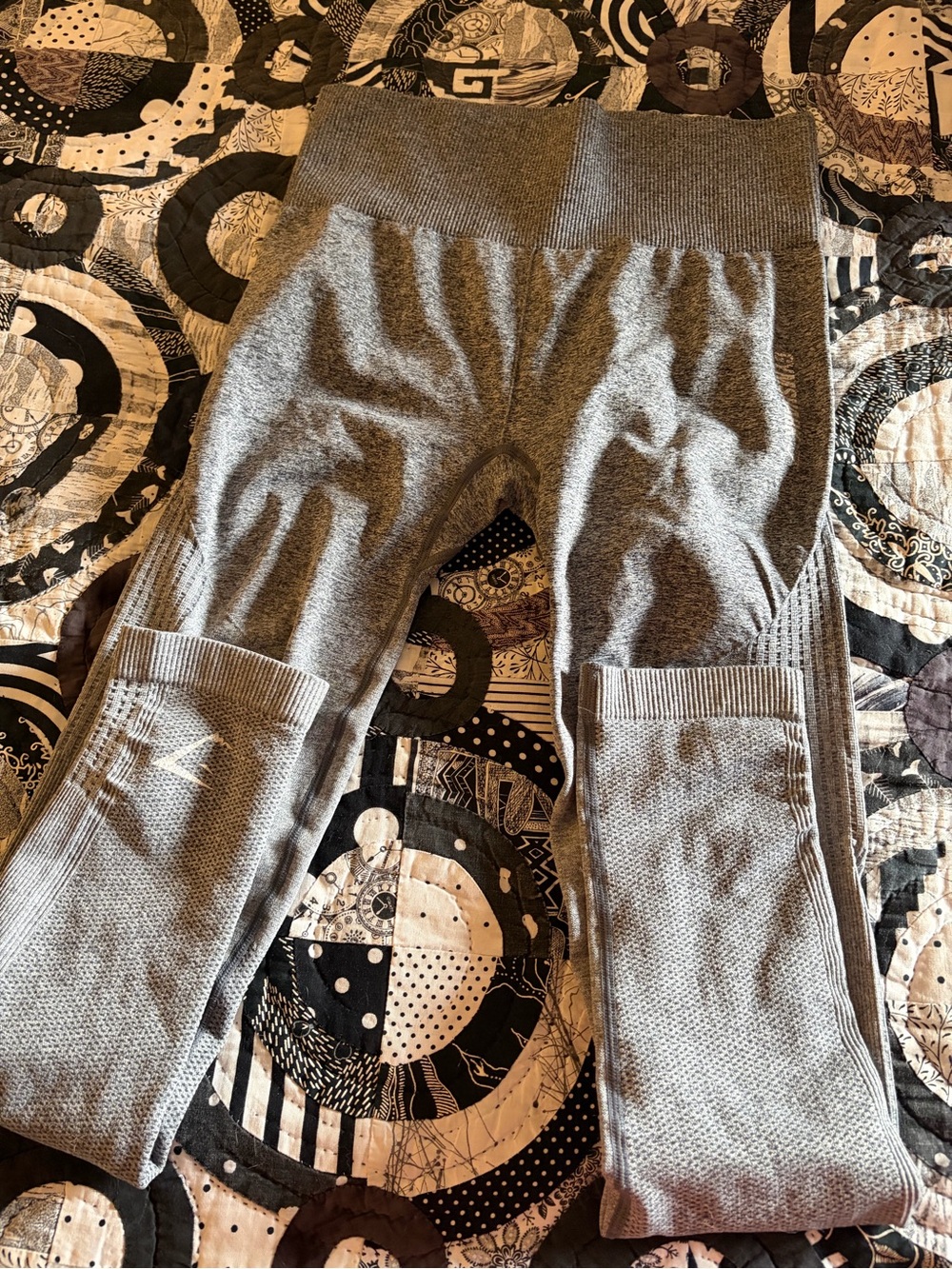 Gymshark Seamless Full Length Leggings Gray Heathered Activewear Estimated Small